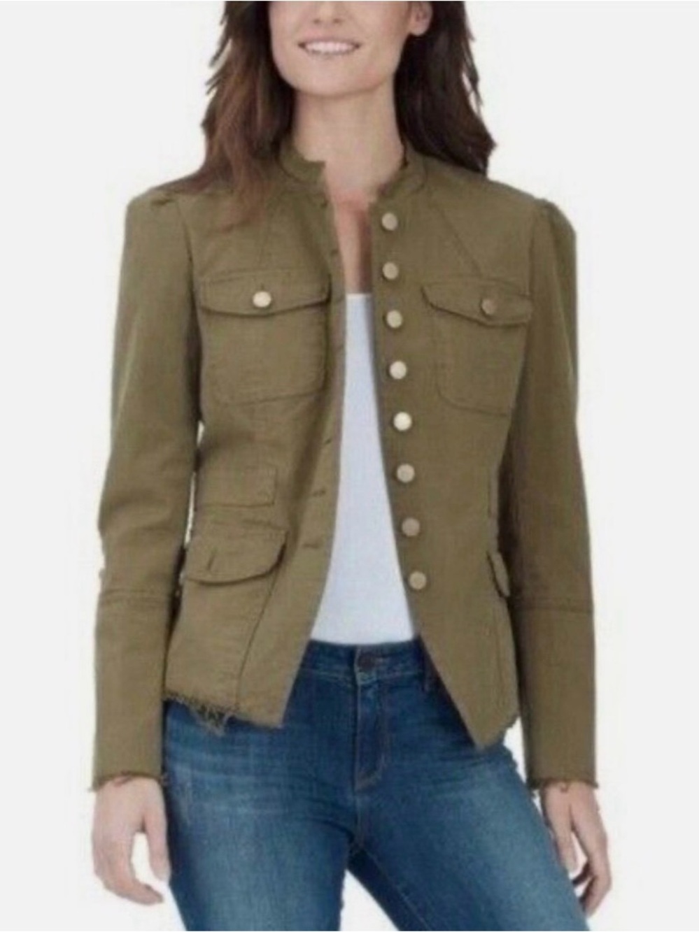 William Rast Olive Green Military Field Jacket Women’s L